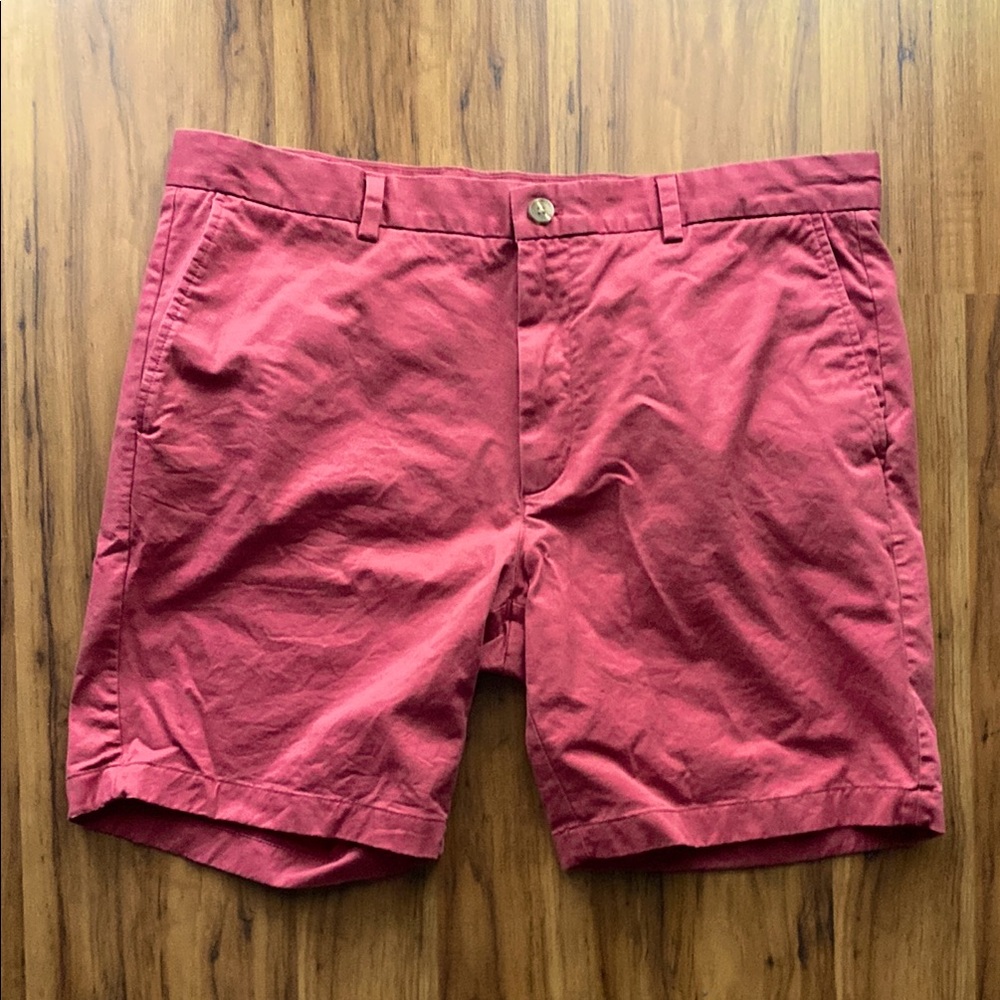 British Khaki Soft Teracotta Red Size 38 Men's Khaki Shorts Great Condition